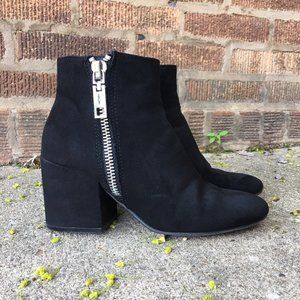 DV Dolce Vita Zipper Booties sz 8 stacked heel